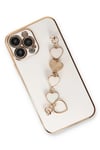Mey İthalat®  iPhone 13 Pro Max Kılıf Esila Silikon - Beyaz