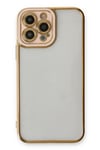 Mey İthalat®  iPhone 13 Pro Max Kılıf Liva Lens Silikon - Pudra