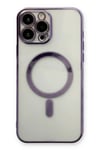 Mey İthalat®  iPhone 13 Pro Max Kılıf Magneticsafe Lazer Silikon - Mor
