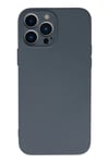 Mey İthalat®  iPhone 13 Pro Max Kılıf Nano içi Kadife Silikon - Gri