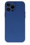 Mey İthalat®  iPhone 13 Pro Max Kılıf Nano içi Kadife Silikon - Lacivert