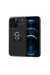 Mey İthalat®  iPhone 13 Pro Max Kılıf Range Yüzüklü Silikon - Siyah