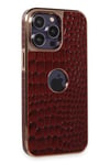 Mey İthalat®  iPhone 13 Pro Max Kılıf Snake Kapak - Bordo