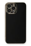 Mey İthalat®  iPhone 13 Pro Max Kılıf Volet Silikon - Siyah