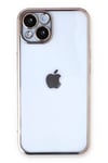 Mey İthalat®  iPhone 14 Kılıf  Lensli Silikon - Gold