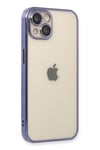 Mey İthalat®  iPhone 14 Kılıf  Lensli Silikon - Mor