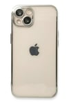 Mey İthalat®  iPhone 14 Kılıf  Lensli Silikon - Gümüş