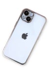 Mey İthalat®  iPhone 14 Kılıf  Lensli Silikon - Gold