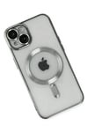 Mey İthalat®  iPhone 14 Kılıf Kross Magneticsafe Kapak - Gümüş