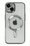 Mey İthalat®  iPhone 14 Kılıf Kross Magneticsafe Kapak - Gümüş