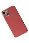 Mey İthalat®  iPhone 14 Kılıf Volet Silikon - Kırmızı