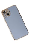 Mey İthalat®  iPhone 14 Kılıf Volet Silikon - Mavi