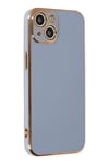 Mey İthalat®  iPhone 14 Kılıf Volet Silikon - Mavi