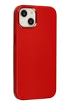 Mey İthalat®  iPhone 14 Plus Kılıf Asya Deri Silikon - Kırmızı