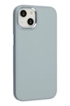 Mey İthalat®  iPhone 14 Plus Kılıf Asya Deri Silikon - Sierra Blue