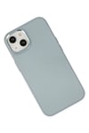Mey İthalat®  iPhone 14 Plus Kılıf Asya Deri Silikon - Sierra Blue