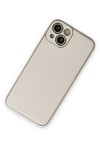 Mey İthalat®  iPhone 14 Plus Kılıf Coco Deri Silikon Kapak - Beyaz