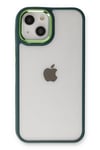 Mey İthalat®  iPhone 14 Plus Kılıf Dora Kapak - Haki Yeşil