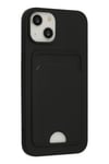 Mey İthalat®  iPhone 14 Plus Kılıf Kelvin Kartvizitli Silikon - Siyah