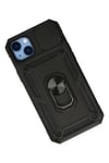 Mey İthalat®  iPhone 14 Plus Kılıf Pars Lens Yüzüklü Silikon - Siyah