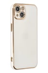 Mey İthalat®  iPhone 14 Plus Kılıf Volet Silikon - Beyaz