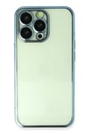 Mey İthalat®  iPhone 14 Pro Kılıf  Lensli Silikon - Açık Mavi