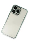 Mey İthalat®  iPhone 14 Pro Kılıf  Lensli Silikon - Yeşil