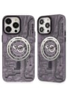Mey İthalat®  iPhone 14 Pro Kılıf Apollo Magneticsafe Desenli Kapak - Apollo Mor - 5