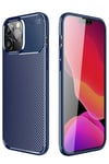 Mey İthalat®  iPhone 14 Pro Kılıf Auto Focus Karbon Kapak - Lacivert
