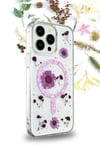 Mey İthalat®  iPhone 14 Pro Kılıf Daisy Simli Magsafe Kapak - Mavi