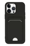 Mey İthalat®  iPhone 14 Pro Kılıf Kelvin Kartvizitli Silikon - Siyah