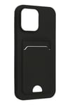 Mey İthalat®  iPhone 14 Pro Kılıf Kelvin Kartvizitli Silikon - Siyah