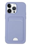 Mey İthalat®  iPhone 14 Pro Kılıf Kelvin Kartvizitli Silikon - Lila