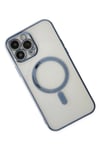 Mey İthalat®  iPhone 14 Pro Kılıf Magneticsafe Lazer Silikon - Sierra Blue