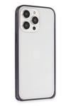 Mey İthalat®  iPhone 14 Pro Kılıf Metal Bumper Magneticsafe Kapak - Derin Mor