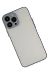 Mey İthalat®  iPhone 14 Pro Kılıf Montreal Silikon Kapak - Gri