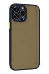 Mey İthalat®  iPhone 14 Pro Kılıf Montreal Silikon Kapak - Lacivert