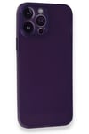 Mey İthalat®  iPhone 14 Pro Kılıf PP Ultra İnce Kapak - Mor