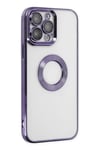 Mey İthalat®  iPhone 14 Pro Kılıf Slot Silikon - Mor