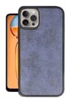 Mey İthalat®  iPhone 14 Pro Max Kılıf Aras Deri Kapak - Lacivert