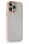 Mey İthalat®  iPhone 14 Pro Max Kılıf Dora Kapak - Pudra