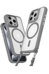 Mey İthalat®  iPhone 14 Pro Max Kılıf Enka Magsafe Silikon Kılıf - Titan Gri