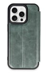 Mey İthalat®  iPhone 14 Pro Max Kılıf Flip Cover - Koyu Yeşil