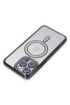 Mey İthalat®  iPhone 14 Pro Max Kılıf Joke Simli Magneticsafe Kılıf - Siyah