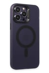 Mey İthalat®  iPhone 14 Pro Max Kılıf Mateks Magsafe Kapak - Derin Mor