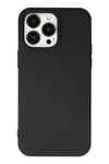 Mey İthalat®  iPhone 14 Pro Max Kılıf Nano içi Kadife Silikon - Siyah