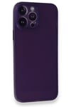 Mey İthalat®  iPhone 14 Pro Max Kılıf PP Ultra İnce Kapak - Mor