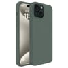 Mey İthalat®  iPhone 15 Kılıf First Silikon - Koyu Yeşil