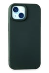 Mey İthalat®  iPhone 15 Kılıf Nano içi Kadife Silikon - Koyu Yeşil