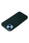 Mey İthalat®  iPhone 15 Kılıf Nano içi Kadife Silikon - Koyu Yeşil